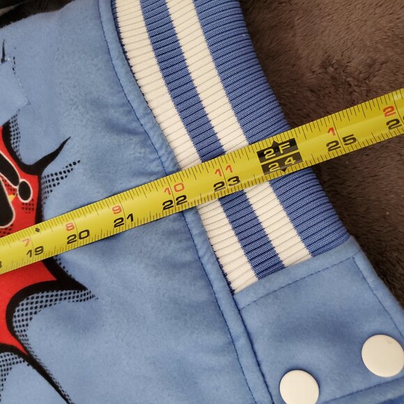 Reason Popeye Varisty Jacket Small Snap Closure Allover Comic Print Hooded - Picture 8 of 13